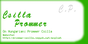 csilla prommer business card